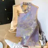 Nuevo Chaleco de Mujer Estilo Antiguo Chino Chaleco de Hebilla de Estilo Nacional de Gama Alta Chaleco Jacquard Retro Modificado Traje Tang