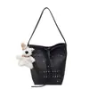 Bolso de Hombro con Diseño Hueco de Nicho Estilo Coreano para Mujer, Estilo Vacaciones de Verano en la Costa 2026, Sensación de Alta Gama, Bolso Cubo de Mano