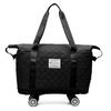 Bolsa de viagem grande capacidade universal roda estudante viagem de negócios esperando para produção bolsa de armazenamento à prova d'água seco e molhado separação expansível bagagem