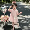 Vestido de Verano para Niña 2026 Nuevo Elegante de Moda para Niños, Vestido de Malla Delgado de Princesa para Bebés Niñas