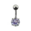 Sr. Acero Inoxidable Hebilla Umbilical Garra de Estampado Anillo para el Ombligo Grado AA Zircón Avanzado Clavo Umbilical Joyería de Perforación Corporal Transfronteriza Europea y Americana