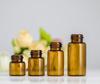 Frasco de óleo essencial cor de chá 1ml embalagem cosmética transparente frasco sub-engarrafamento teste pequeno frasco conta-gotas de vidro 2ml