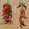 Espetos Decorativos de Frutas e Legumes Pendurados, Espetos de Pimenta Falsos, Milho Decorativo para Ornamentos de Fazenda, Restaurante, Pátio, Pingentes de Colheita