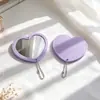 Espejo Mini Portátil de Doble Cara Rotatorio con Forma de Corazón Espejo de Alta Definición Espejo de Maquillaje para Dormitorio de Estudiante Espejo Pequeño Colgable