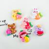 Accesorios de resina diy al por mayor pegamento crema colgante para funda de teléfono llavero horquilla aretes joyería caricatura fruta