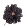 Anillo Plegable para el Cabello de Corea del Sur Sentido de Moño Grande Cuerda Negra y Blanca para la Cabeza Flor para la Cabeza Accesorios para el Cabello Versátiles Cuerda para la Cabeza Simple de Moño de Cerdo
