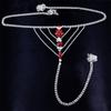 Cadena corporal para bikini de color rojo rubí y blanco, tendencia de cadena para ropa interior con pedrería, de venta caliente en Europa transfronteriza y Estados Unidos