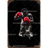 Arte de Hojalata Creativo Vintage Desgastado Transfronterizo Arte de Aluminio Luchador de Boxeo Decoración de Pared Personalizada Bar Pintura Decorativa de Boxeo