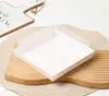 Caja transparente para rollo de pastel nieve mei Niang sándwich carne deshebrada Beckham tarta de huevo postre caja de papel plástico caja para pastelería repostería