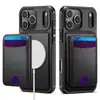 Comercio Exterior Adecuado para Iphone17 Funda Magnética para Teléfono Apple 16 Portatarjetas Funda de Cuero Samsung S25 Portatarjetas Funda Protectora