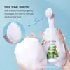 Botella Espumadora de Mousse con Bomba de Presión y Cepillo de Silicona para Lavado Facial Cepillo Espumador Botella Limpieza Facial Jabón Facial Varios Sabores de Frutas