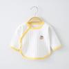 Roupas para bebê recém-nascido classe a algodão puro 0-3 meses roupa de meio costas bebê recém-nascido blusa fina roupa Heshang primavera e outono