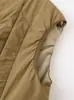 Chaleco de Trabajo Impermeable para Correr al Aire Libre, Chaleco Casual para Hombre con Múltiples Bolsillos, Cuello Alto, Resistente al Desgaste, Chaqueta de Algodón Cálida
