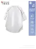 Camiseta de Manga Corta de Seda de Hielo Woodpecker 2026 para Hombre Verano Delgada Corte Holgado Versátil Bloque de Color Rayas Top Casual