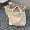 3742 Nueva Bolsa Tote Bolsa de Lona para Mujer Bolsa General Bolsa de Hombro para Estudiante Bolsa Escolar Gran Capacidad Estilo Color Sólido