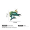Colgantes Pequeños Creativos de Acero Inoxidable con Temática Oceánica en Forma de Caracola, Delfín y Palmera para Accesorios de Pulseras y Collares DIY