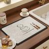 Alfombrilla Absorbente para Cafetera Americana, Alfombrilla de Drenaje para Platos de Cocina y Bar, Alfombrilla para Secar Tazas de Agua, Alfombrilla para Encimera de Mesa de Comedor, Alfombrilla Sin Lavado