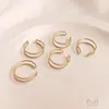 Anel de Fio de Cobre Torcido de Dupla Trama Color-Preserving Preenchido com Ouro 14K Anel de Banda Acessórios DIY Enrolados com Contas Feitos à Mão