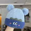 Gorro de Invierno para Bebé Niños Lindo con Pompón Gorro de Punto Niños Niñas Protección Cálida para Orejas Gorro de Lana Grueso Tejido