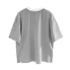 8306 Tendência de Rua Tendência de Nicho Marca Unissex Falso Duas Peças Desconstruído Color Block Design Gola Redonda Camiseta Masculina de Manga Curta