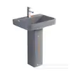 Lavabo de Pedestal Dividido Lavabo Cerámico Cuadrado para Balcón Gris Exportación Lavabo de Pedestal Cheongsam Sudáfrica Kenia