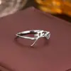 Anillo de Plata de Ley 925 100 Apellidos Familiares Apellido Familiar Anillo para Mujer Nuevo Amor Diseño de Nicho Sentido Anillo de Dedo Abierto Todo-partido Regalo