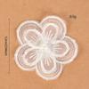 Adesivo de Tecido de Renda Branco Bordado Padrão de Flor Tridimensional Saia de Malha Aplique Decorativo para Preenchimento de Furos em Roupas Personalizadas Combina com Tudo