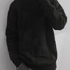 Suéter minimalista com design estilo coreano Cleanfit, suéter masculino moderno de malha com textura de bloco de tofu, estilo preguiçoso para outono e inverno