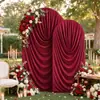 Tela de Fondo de Arco en U Spandex Elástico Plegado Cubierta de Arco Celebración de Boda Ceremonia al Aire Libre Decoración de Fiesta Tela de Cubierta