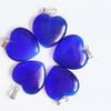 Collar Colgante Corazón de 2 cm Joyería Ágata Cristal Piedra Natural Forma de Corazón Pendiente Colgante DIY Regalo para Pareja