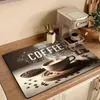 Tapete Drenante Americano Transfronteiriço para Bancada de Cozinha, Absorvente de Água e Óleo, Tapete de Mesa de Lama Diatomácea, Tapete Lavável Resistente a Manchas para Máquina de Café