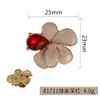 Botões Esmaltados de Flor Tridimensional Estilo Francês com Pedras de Vidro Coloridas para Decoração de Camisas, Vestidos e Qipao, Atacado do Fabricante