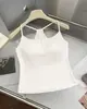 Camisole de botões com costas em Y para mulheres com sutiã embutido, corte justo, comprimento curto, camada interna, top base azul Klein