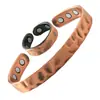 Pulsera Cruzada de Dos Colores Tridimensional de Alta Venta en Amazon Transfronterizo, Moda Retro, 9 Piedras Magnéticas, Joyería de Mano de Estilo Abierto al por Mayor