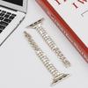 Adequado para Pulseira de Apple Watch Link de Trem Metal Aço Banda Iwatch1109 Estilo Chanel Fina Cravejada de Diamantes Transfronteiriço