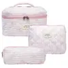 Bolsa Cosmética Portátil Grande Capacidade Floral Pequeno Armazenamento Algodão Acolchoado Portátil Flores Fofas Ins Viagem Estudantes