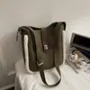 Moda Inverno 2025 Bolsa Saco Elegante Grande Capacidade Simples Casual para Trabalho Moda Bolsa de Ombro Bolsa Transversal para Mulheres