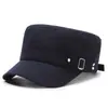 Sombrero de Sol para Hombre de Mediana Edad y Ancianos Gorra con Visera de Copa Plana Color Sólido Visera Corta Gorra de Béisbol Transpirable para Exteriores Protección Solar Casual para Todas las Estaciones