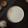 Bandeja para Bule Ruyao, Pequena Bandeja de Chá, Base Isolante Térmica para Bule Estilo Chinês Retrô, Bandeja de Chá, Acessórios para Conjunto de Chá Kung Fu
