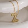 Europa y Estados Unidos joyería transfronteriza nuevo collar de 26 letras inglesas femenino incrustado circón nicho temperamento cadena clavicular nkb798