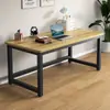 Mesa de computador, mesa de quarto, mesa para casa, mesa de estudo para estudantes, escrivaninha, tampo de mesa simples, mesa de escritório retangular dupla espessada para duas pessoas