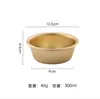 Tazón de Vino de Arroz Coreano Tienda de Cocina Coreana Tazón Amarillo Pequeño Tazón Pequeño para Postre Tazón para Vino Caliente Frío con Asa Tazón Amarillo de Aluminio