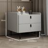 Gabinete de Almacenamiento Completo Simple de Madera Maciza Moderna Estante de Almacenamiento de Cuero Juego Completo Mesa de Noche de Pizarra de Lujo Ligero Apartamento Pequeño de Dormitorio