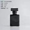 Frasco de perfume de vidrio negro mate de 30 ml frasco de perfume de vidrio negro de alta gama con pulverizador de presión de 50 ml frasco de perfume negro de 100 ml