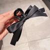Francês Oversized Preto Satin Bow Grab Clip Grampo de Cabelo de Alta Qualidade Mulher De Volta Da Cabeça Tubarão Clipe Verão Novo Estilo