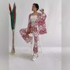 Camisa holgada de talla grande con estampado de manga media, pantalones de pierna ancha, traje informal para mujer, ropa de comercio exterior, venta al por mayor, verano 2024