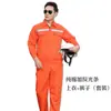 Traje de Trabajo de Algodón Puro para Hombre, Ropa de Trabajo para Taller de Electricista y Soldadura con Tiras Reflectantes, Ropa de Protección Laboral de Algodón, Protectora, Transpirable y Absorbente de Sudor