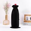 Saco de linho para vinho tinto em estoque atacado Saco de armazenamento de presente de Champagne saco com cordão de linho saco com cordão logo personalizável