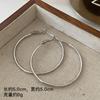 Aretes de Aro Redondo Estilo Europeo y Americano Hebilla para la Oreja Sentido Avanzado Simple Anillo Grande para la Oreja Personalidad Única Aretes Versátiles Ins