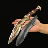 Delta Juego Periférico S10 Elegy Fission Cuchillo de Juguete Grande Depredador Fission con Estuche de Cuero Modelo de Juguete